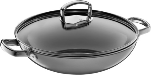 FUSIONTEC MINERAL 32 cm Wok with lid, Platinum