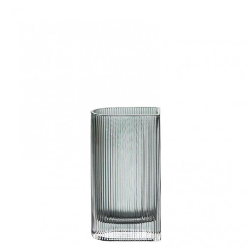 Vase glass celadon h 20 cm 