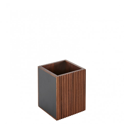 Cutlery box wood (walnut) 11x11x13 cm