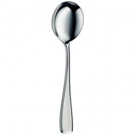 Round bowl soup spoon Solid silverplated