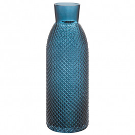 Vase glass dark blue h 40,5 cm