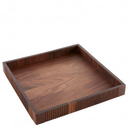 Tray wood (walnut) rectalgular 30x30x4 cm 